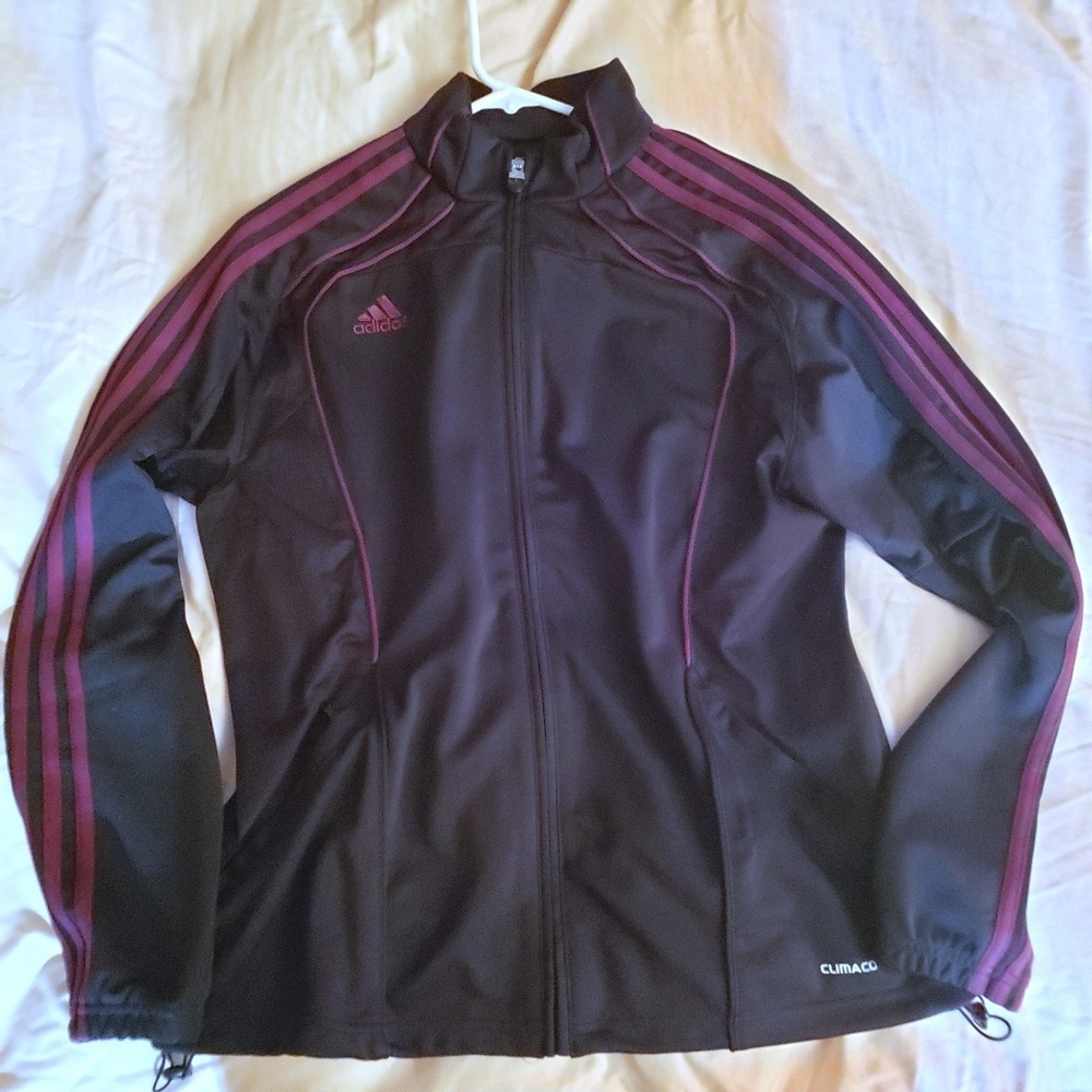 Adidas Women Climacool Track Jacket 3 Stripes Sz M